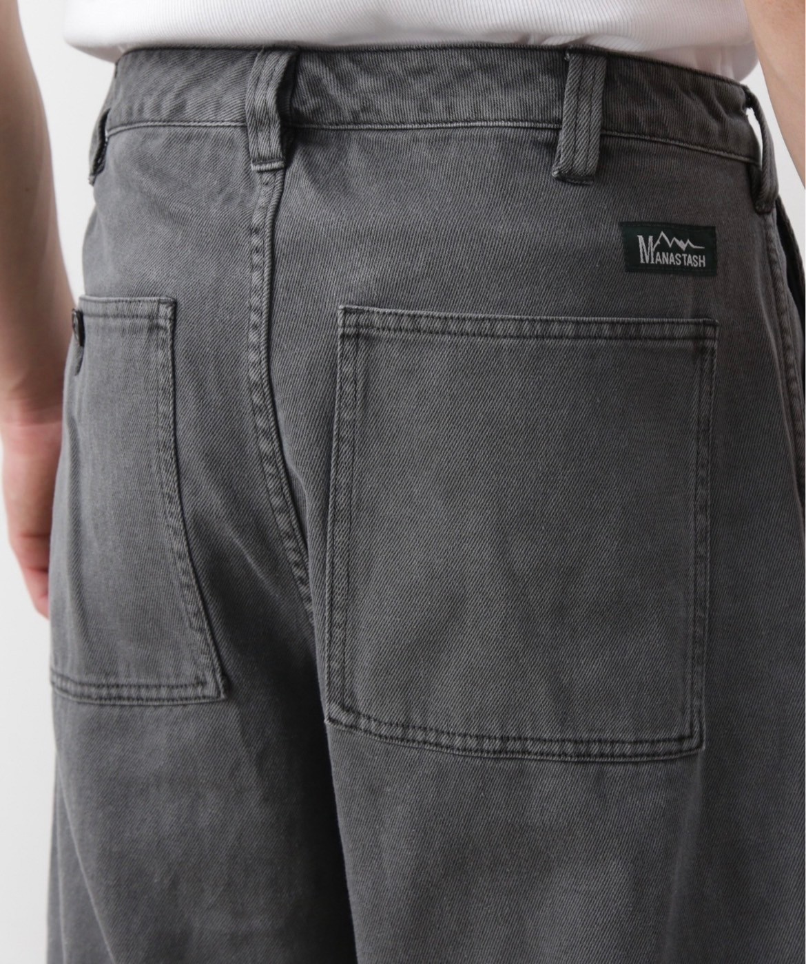 MANASTASH/マナスタッシュ/HEMP WASHED BAGGY PANTS BLACK S