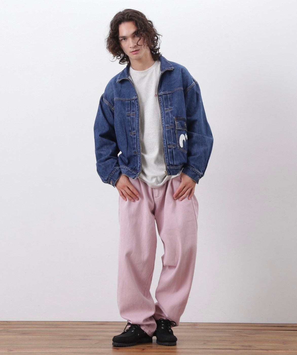 MANASTASH/マナスタッシュ/HEMP WASHED BAGGY PANTS PINK S