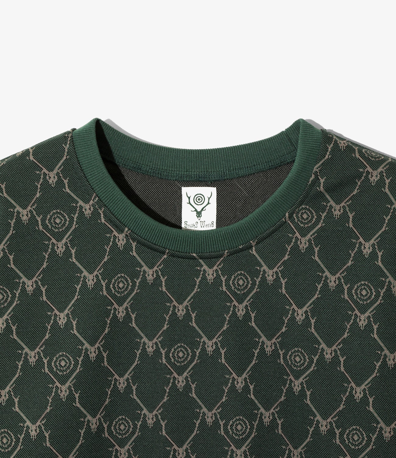 South2 West8/String Crew Neck Shirt - Poly Jacquard