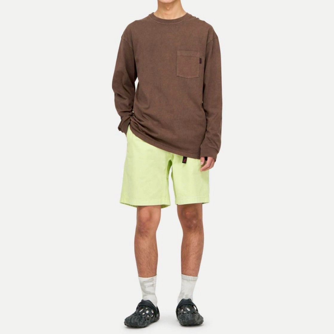 GRAMICCI/グラミチ/G-SHORT PIGMENT DYE G4SM-P123 KIWI PIGMENT S