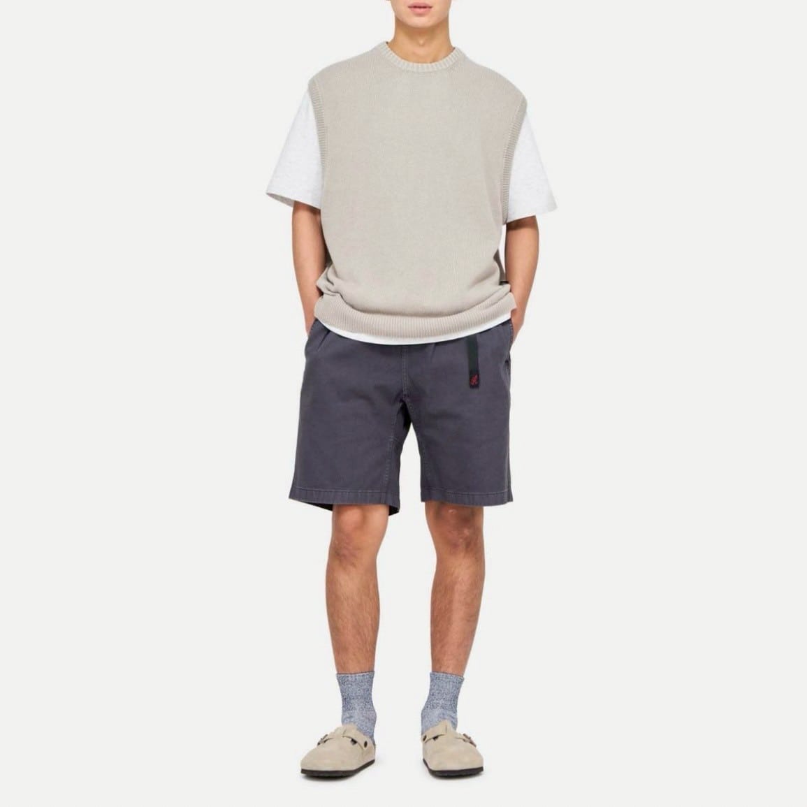 GRAMICCI/グラミチ/G-SHORT PIGMENT DYE G4SM-P123 FOSSIL GRAY PIGMENT S