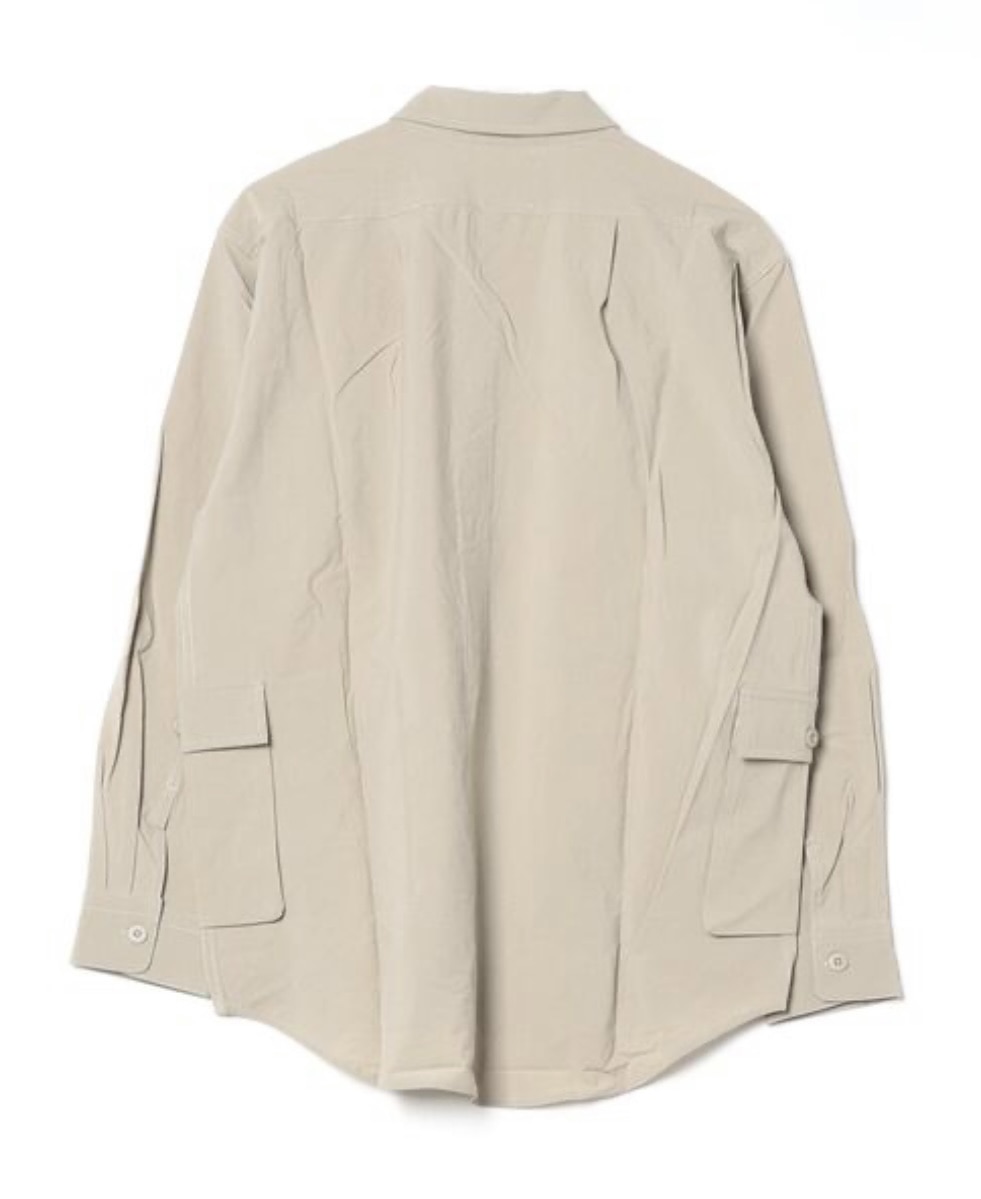 B omnivore/ビーオムニボー　N/R ストレッチシャツ BEIGE M