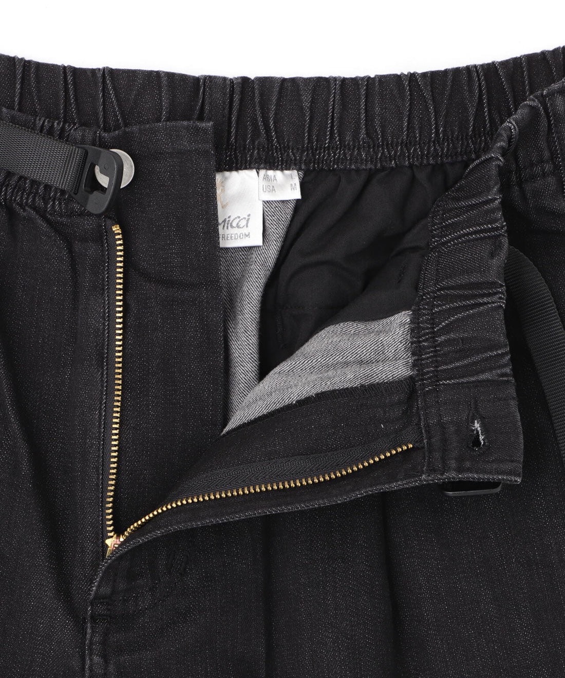 GRAMICCI×BEAVER/グラミチ×ビーバー　別注TUCK TAPERD DENIM PANT タックテーパードデニムパンツ BLACK S