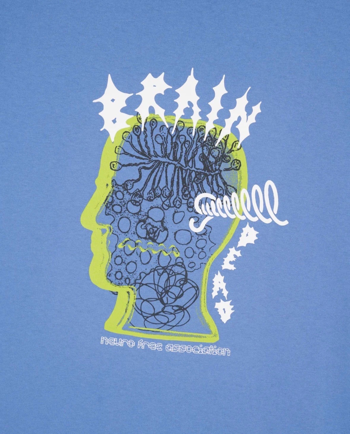 BRAIN DEAD/ブレインデッド/RINGING EAR T-SHIRT - BLUE BLUE M