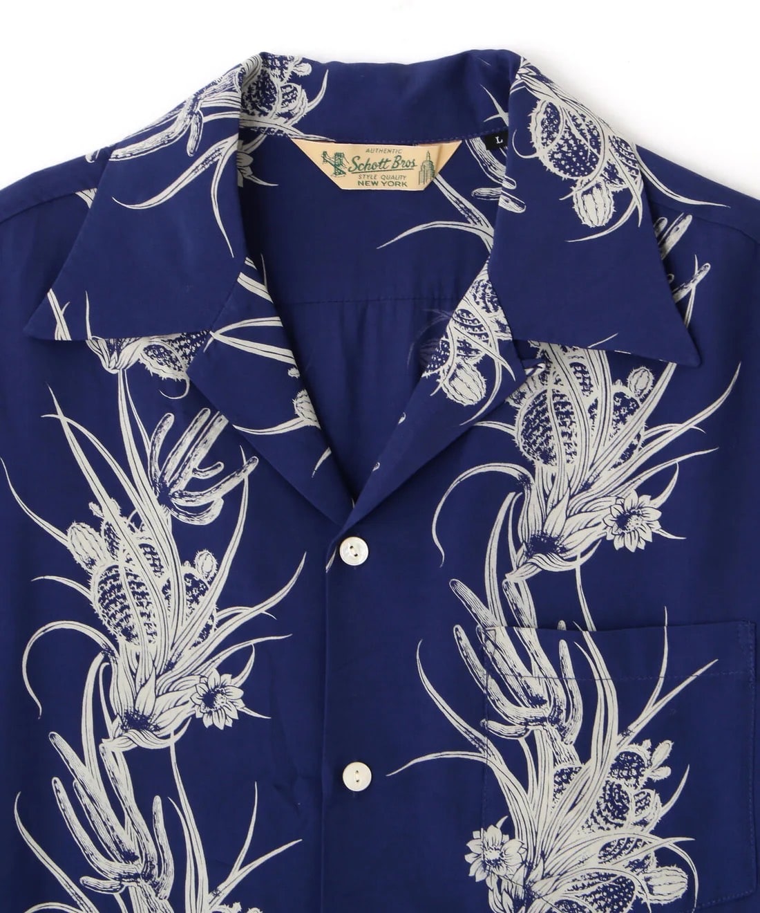 Schott/ショット/RAYON SHIRT CACTUS/レーヨンシャツ カクタス/シャツ NAVY M