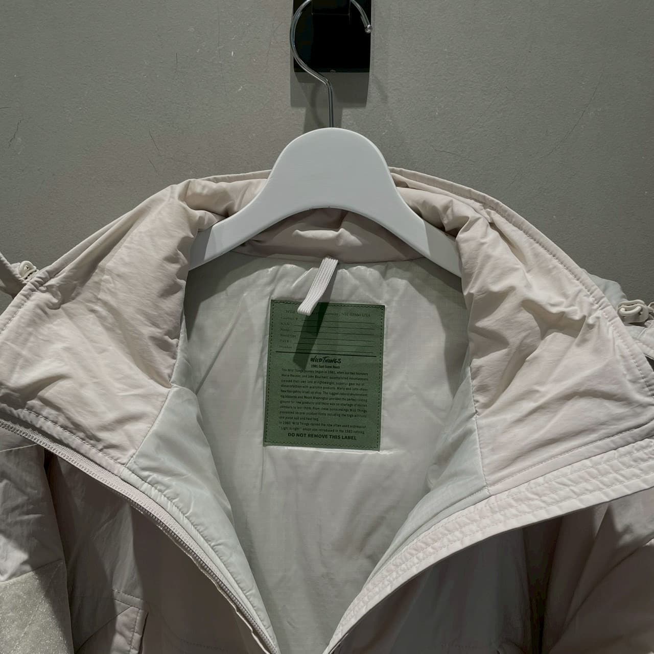 WILDTHINGS/ワイルドシングス/SHORT MONSTER PARKA /ショートモンスターパーカー　CEMENT CEMNT S