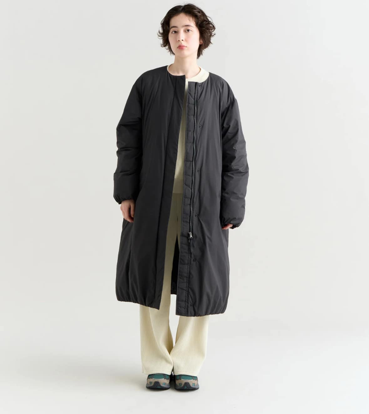 NANGA/ナンガ　NO COLLAR DOWN COAT(WOMEN) BLACK M
