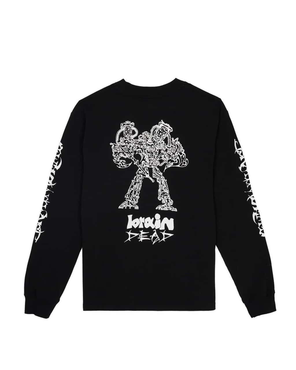 BRAIN DEAD/ブレインデッド/SKULL MECH LONG SLEEVE - BLACK BLACK M