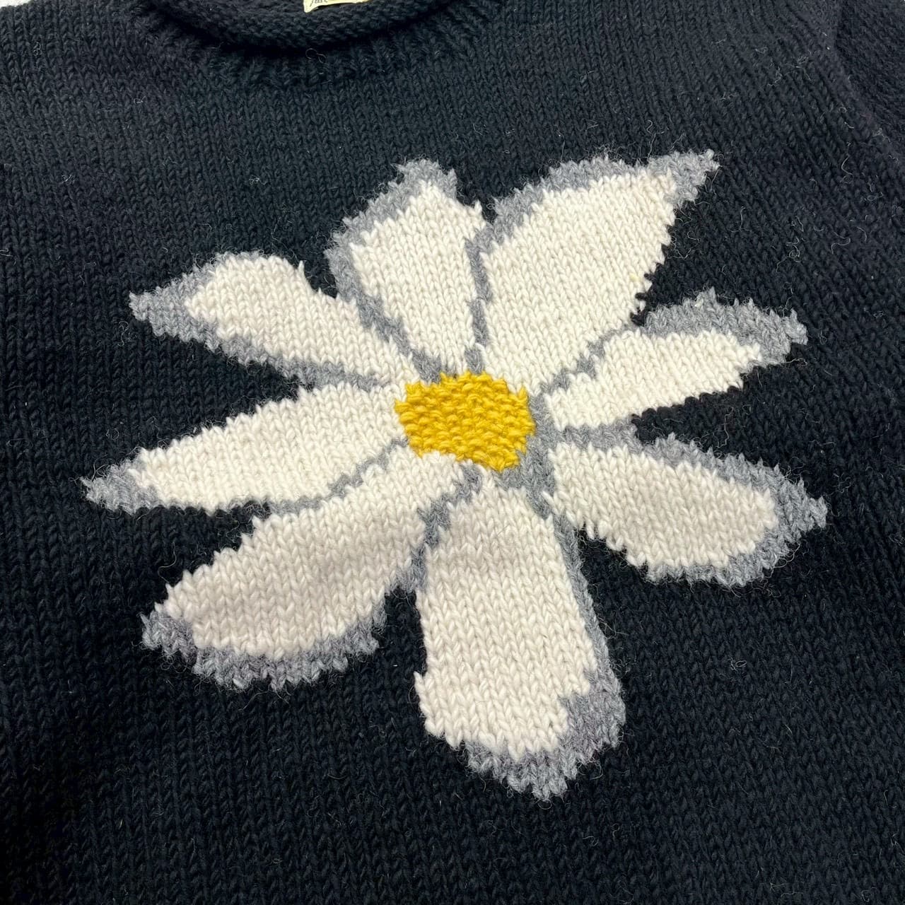 MacMahon Knitting Mills/マクマホンニッティング ミルズ/ALL ROLL KNIT-FLOWER BLACK FREE