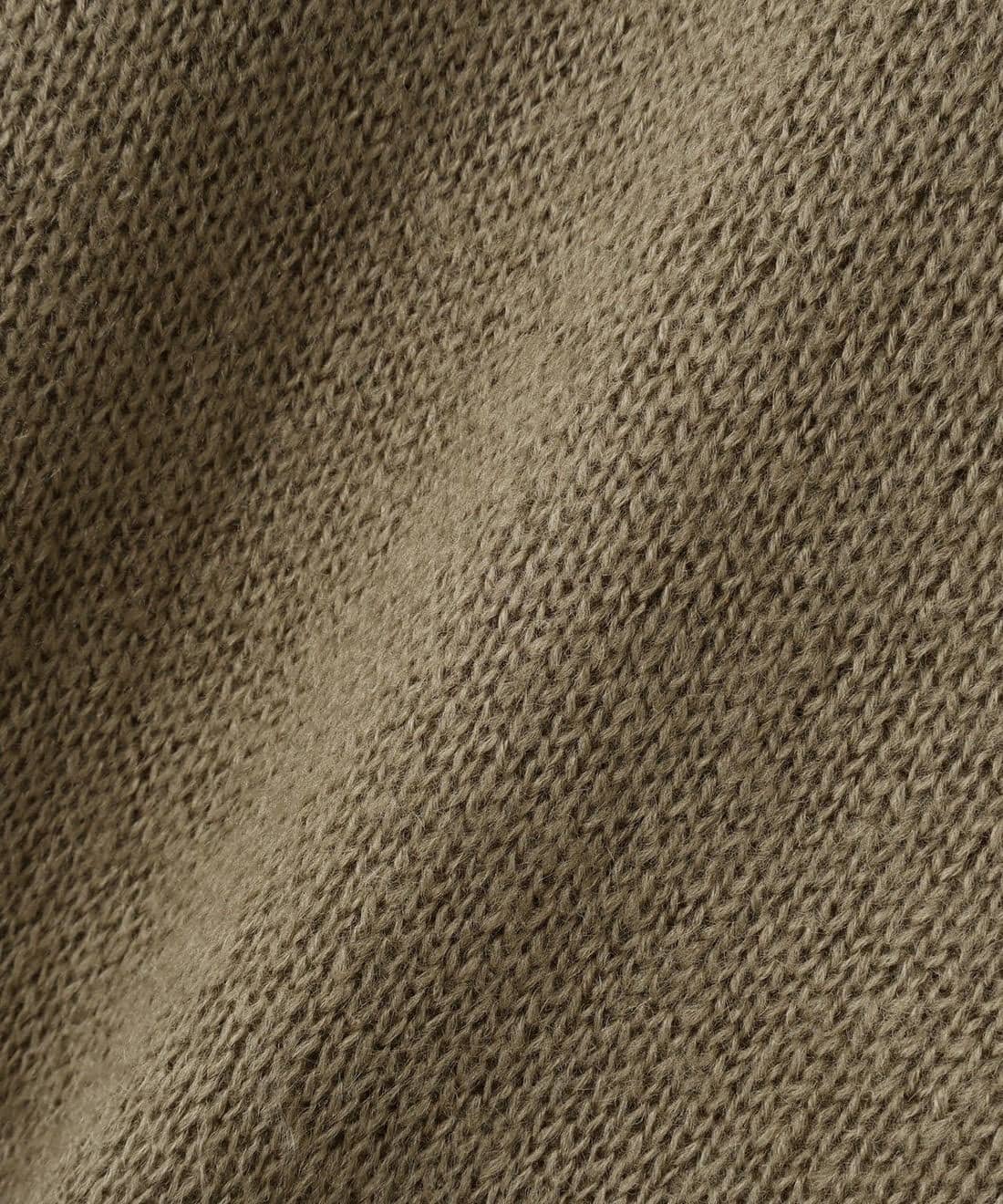 B omnivore/ビーオムニボー/起毛KNIT HAND JACKET ステッチ ニットハンドジャケット ニットシャツ BEIGE M