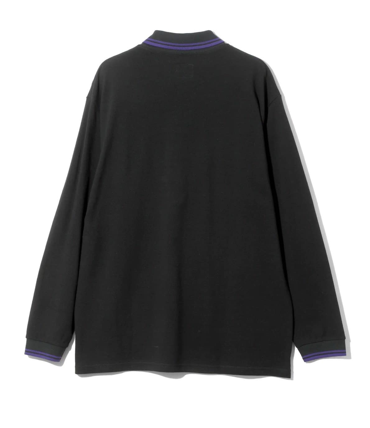 Needles/ニードルズ　L/S Polo Shirt - Cotton Pique 25AW BLACK M