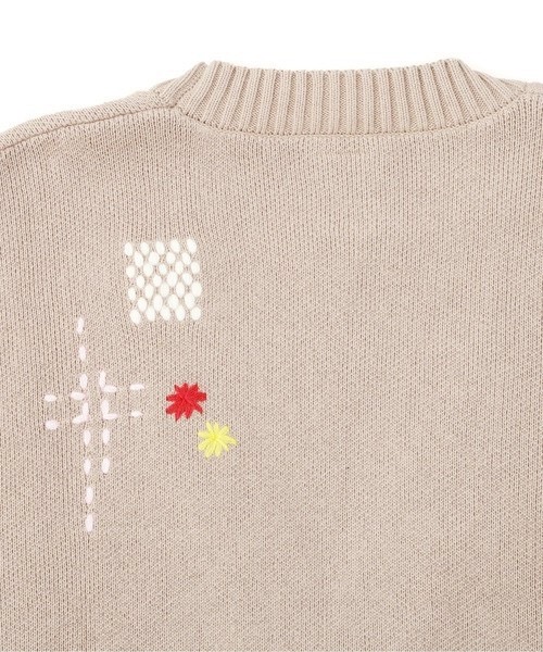  B omnivore/ビーオムニボー　HAND STITCH CARDIGAN ハンドステッチカーディガン BEIGE M