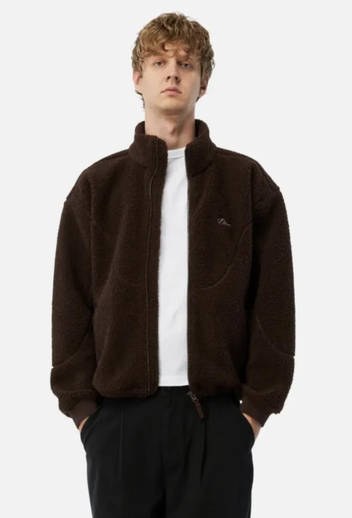 Dime/ダイム Polar Fleece Sherpa Zip Brown フリースジャケット BROWN S