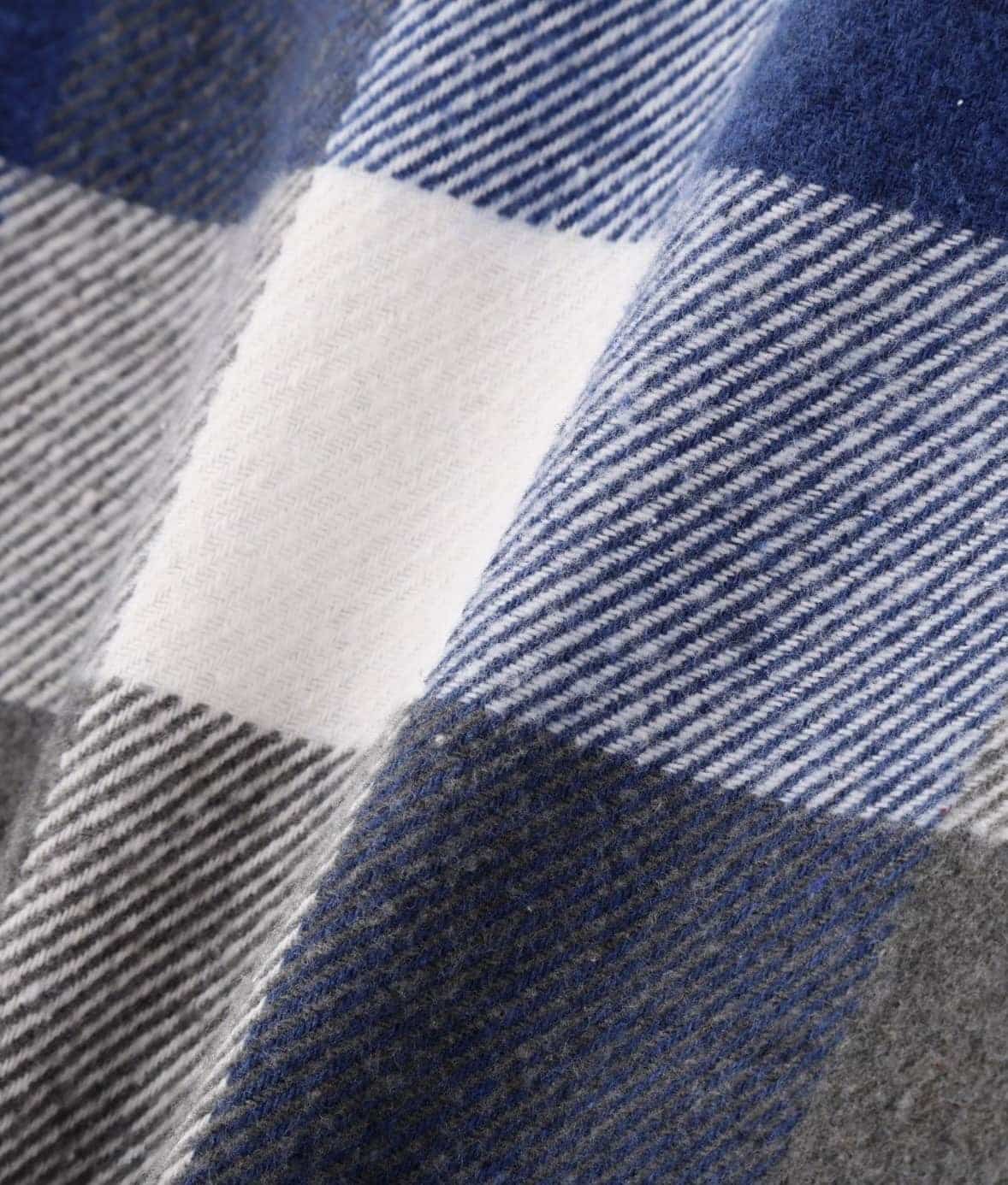 B omnivore/ビーオムニボー/BLOCK CHECK SHIRTS ブロックチェックシャツ BLUE M