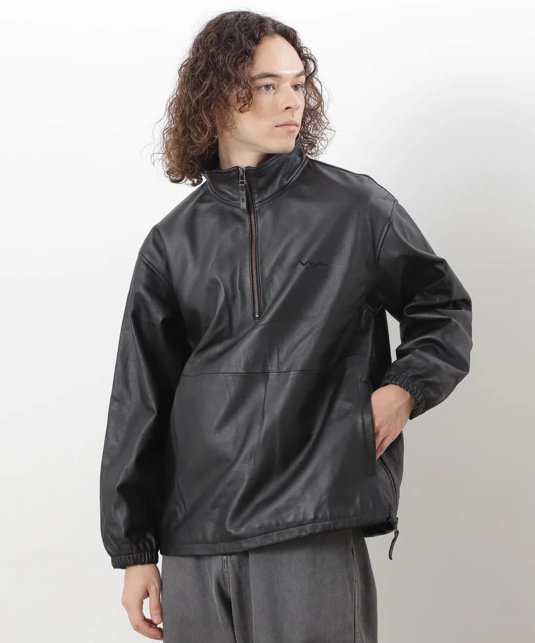 MANASTASH/マナスタッシュ/CHILLIWACK LEATHER PULLOVER/チリワックレザープルオーバー BLACK M