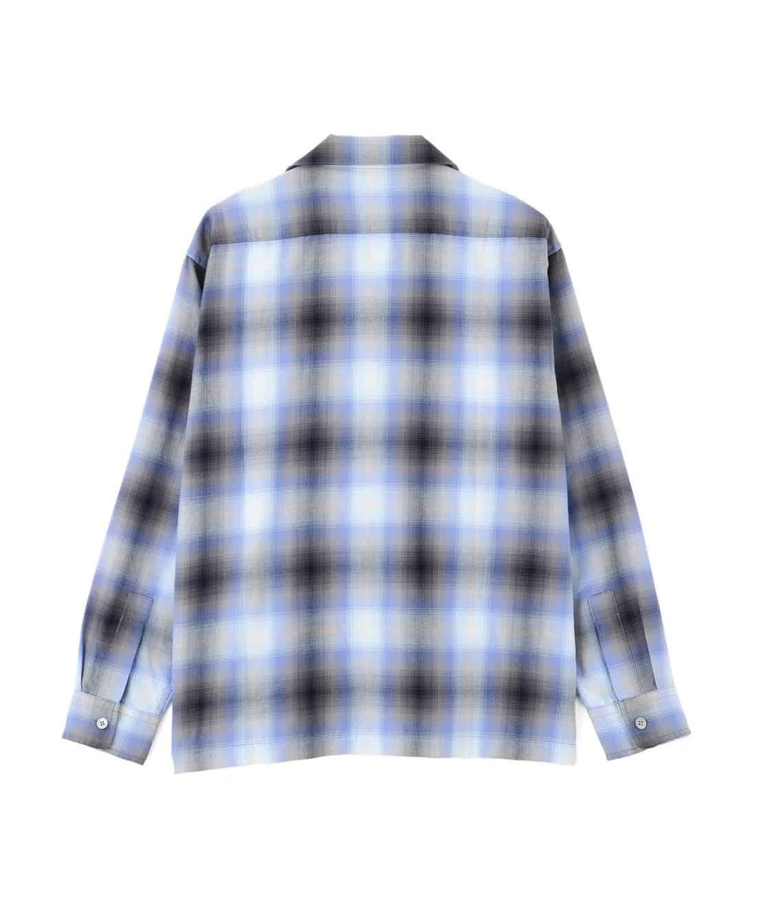 SCHOTT/ショット　OMBRE CHECK SHIRT/オンブレチェックシャツ Light Blue M