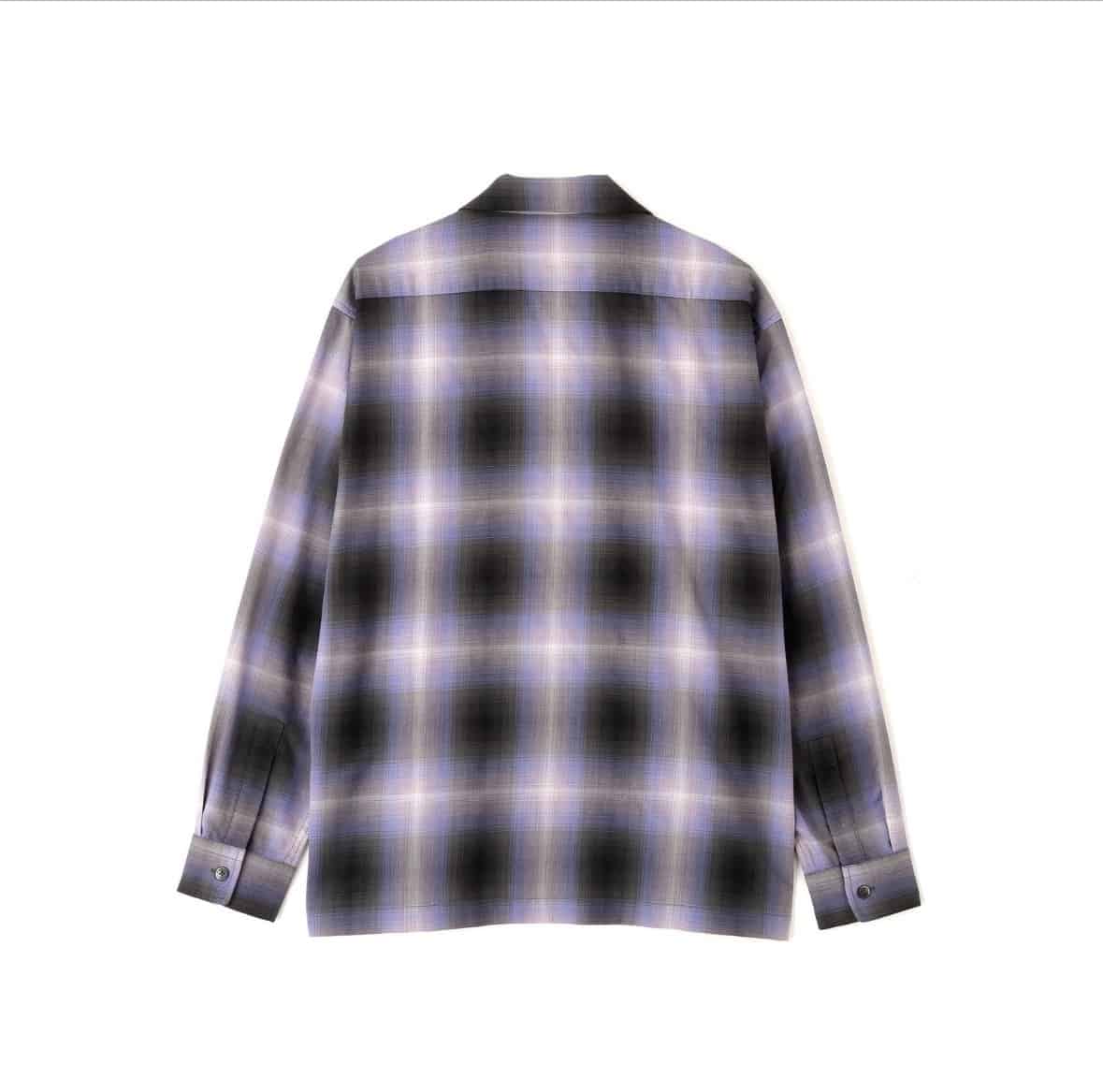 SCHOTT/ショット　OMBRE CHECK SHIRT/オンブレチェックシャツ LAVENDER M
