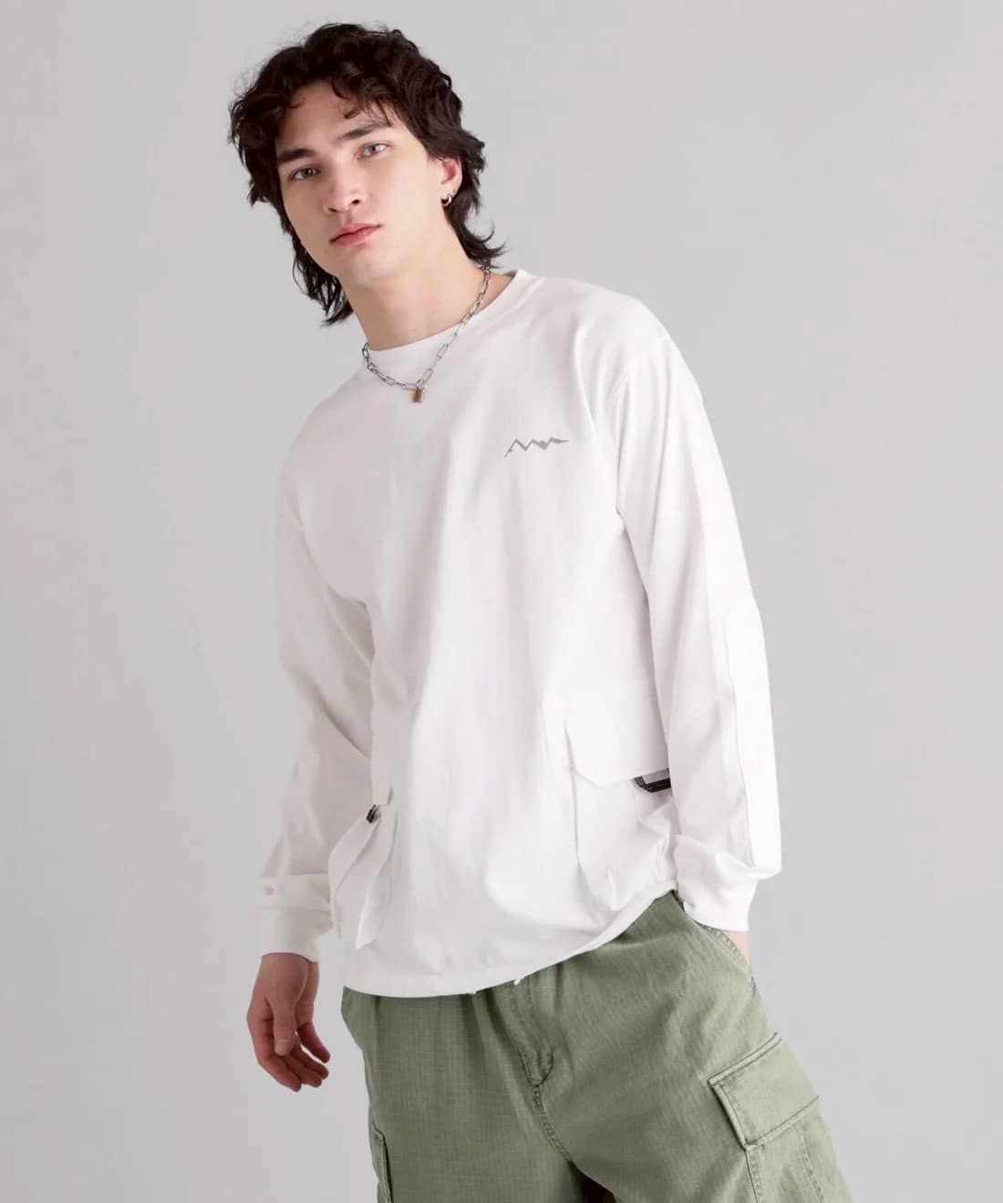  MANASTASH/マナスタッシュ/ARMOR L/S TOP WHITE S