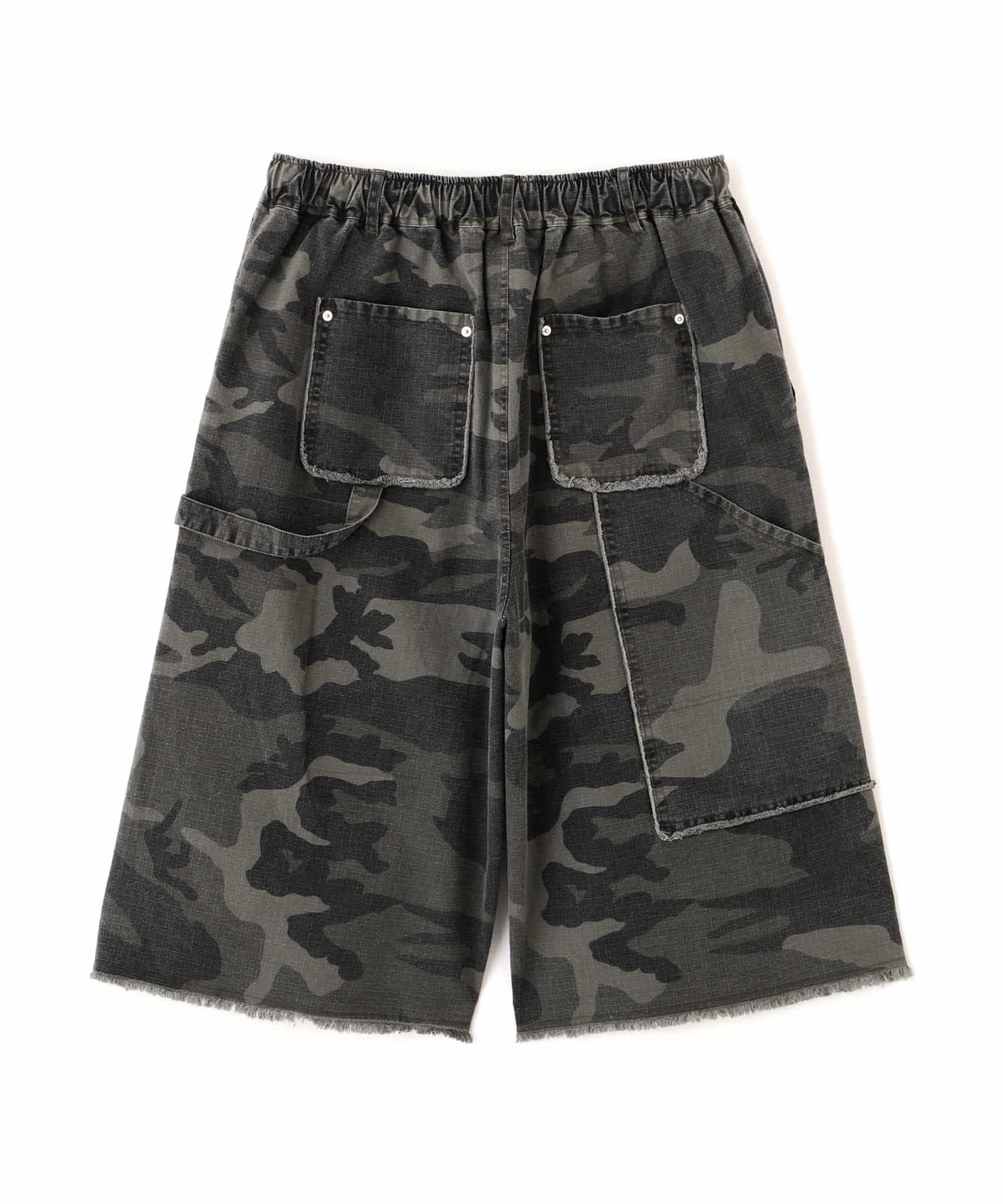 B omnivore/ビーオムニボー　W KNEE SHORTS RIP STOP ダブルニーショーツリップストップ CAMO M