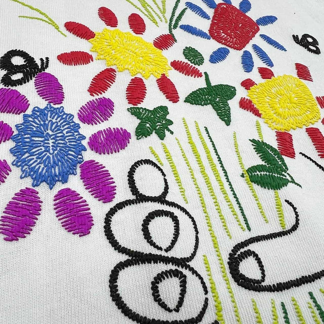 NOT OEM（ノットオーイーエム）/FLOWER /TEE WHITE S