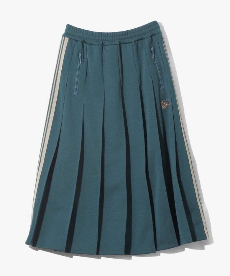 NEEDLES/ニードルズ Pleated Track Skirt - Poly Smooth　-green- GREEN 1