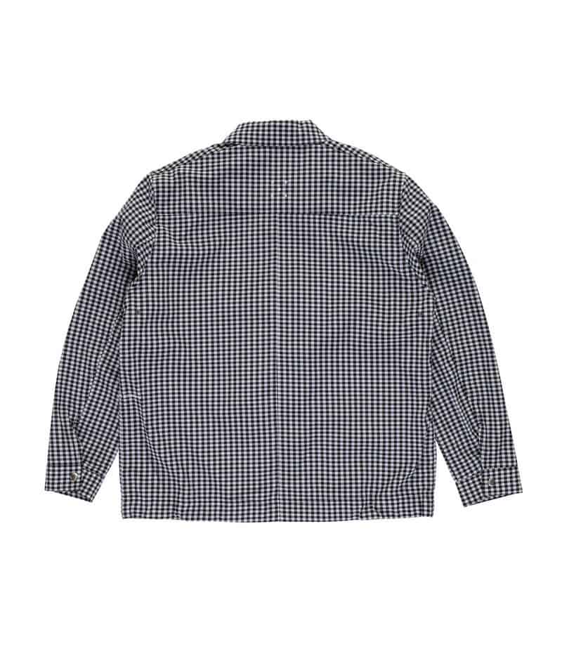 POP TRADING COMPANY/ポップトレーディングカンパニー/GINGHAM BOXER OVERSHIRT BLACK/OFF WHITE BLACK M