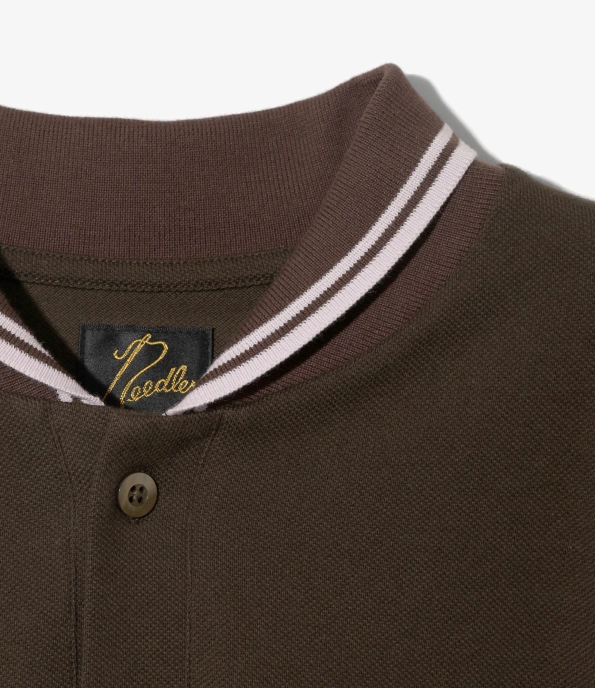 Needles/ニードルズ　Shawl Collar Polo - Cotton Pique　26ss-BROWN- BROWN S