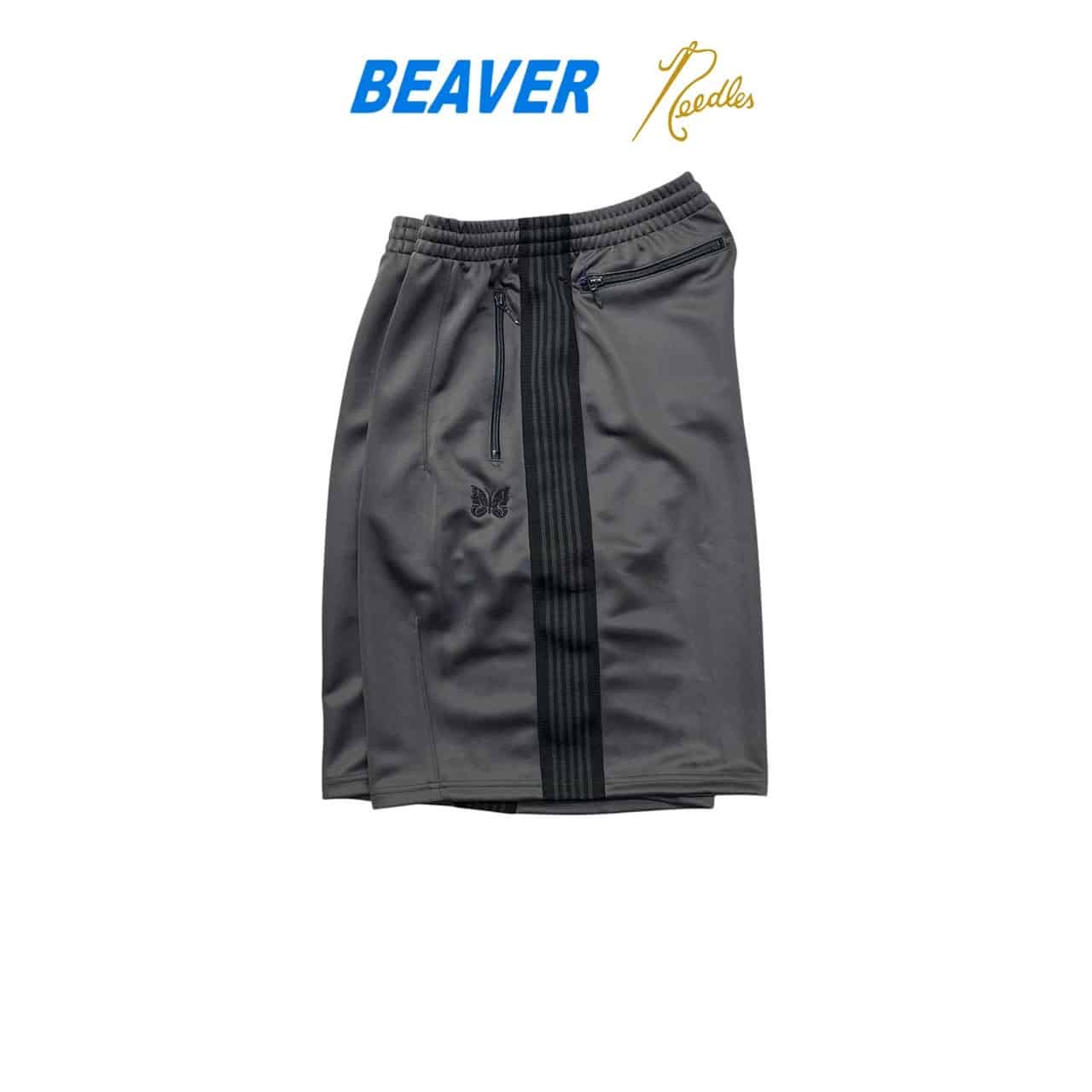 Needles/ニードルズ　BEAVER別注 H.D Track shorts - Poly Smooth　26SS -CHACORL- CHARCOL XS