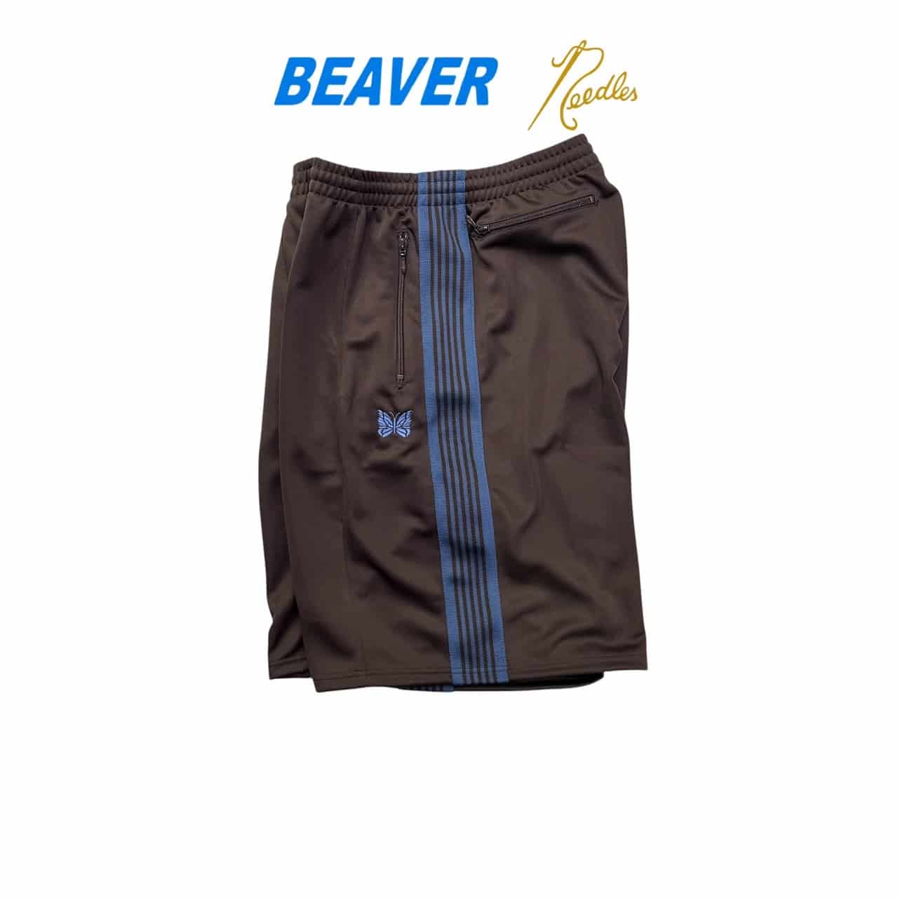 Needles/ニードルズ　BEAVER別注 H.D Track shorts - Poly Smooth　26SS -BROWN- BROWN XS