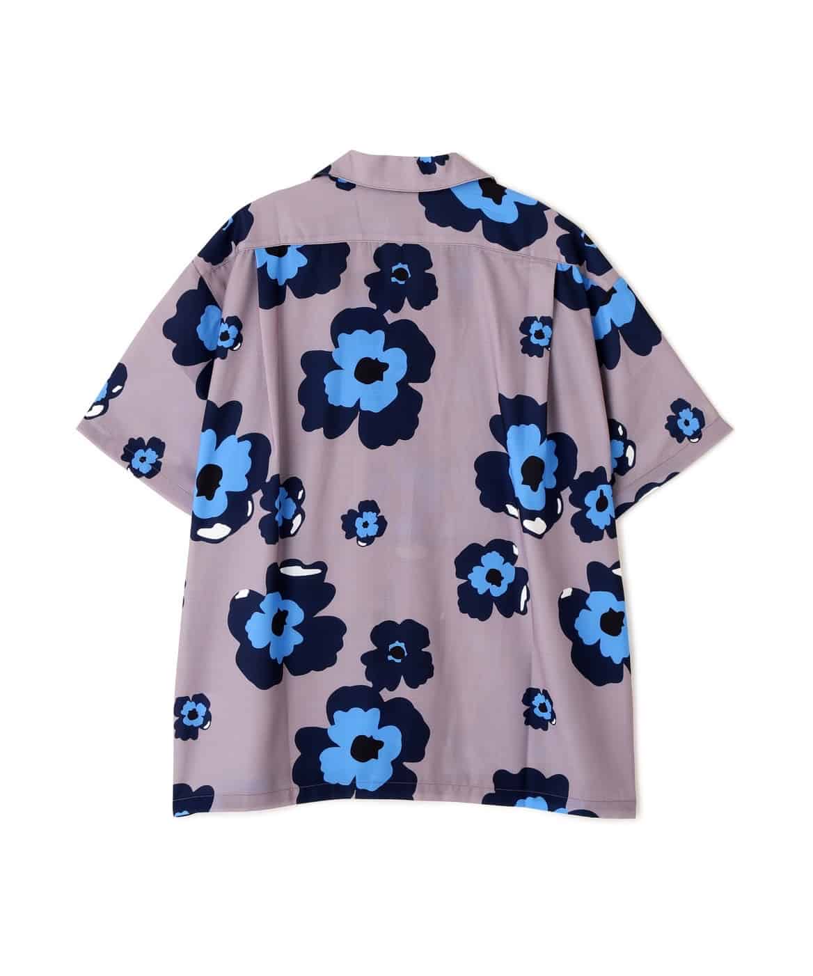 B omnivore/ビーオムニボー/FLOWER S/S SHIRT シャツ GRAY M