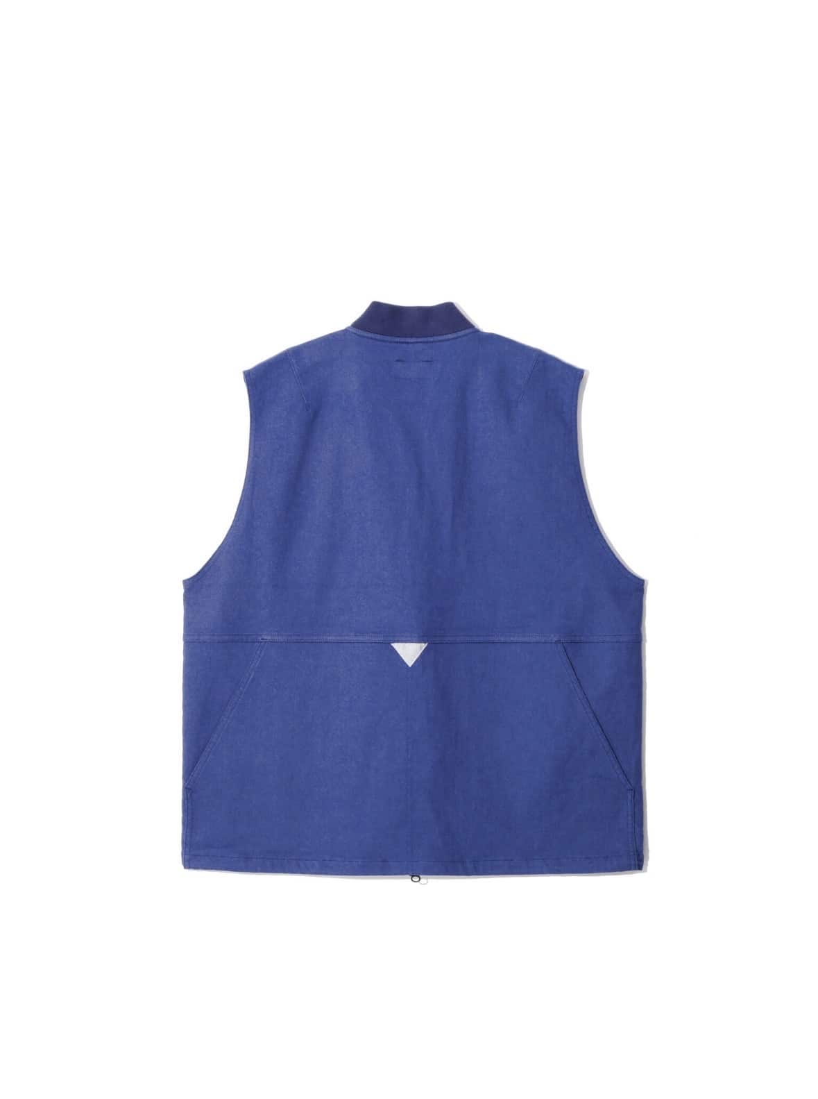 MANASTASH/マナスタッシュ/PATCHED LOGO WORK VEST BLUE S
