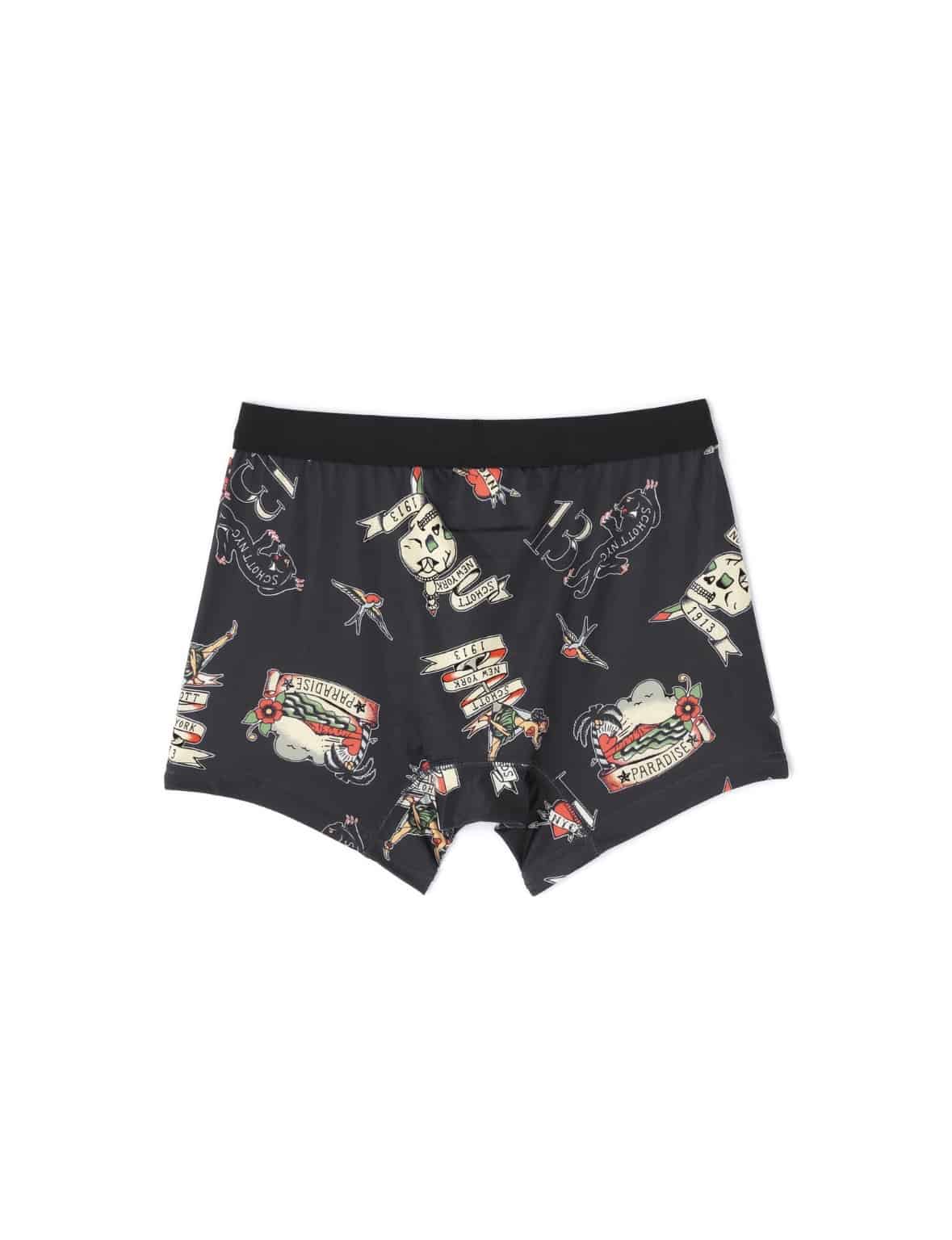 Schott/ショット　BOXER PANTS TATOO/ボクサーパンツ タトゥー BLACK M