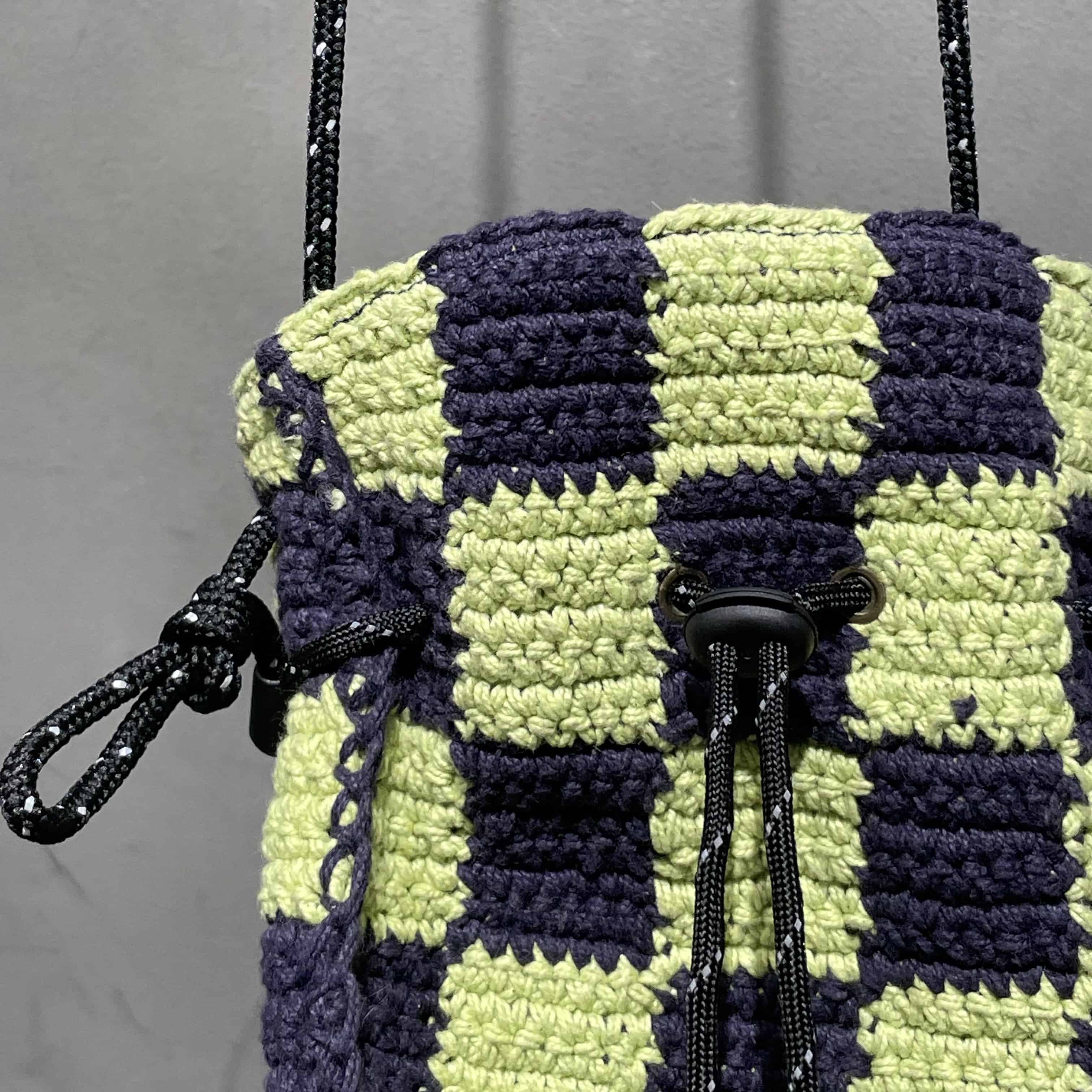 MacMahon Knitting Mills /マクマホンニッティングミルズ/Pochette - Checker C-GREEN F