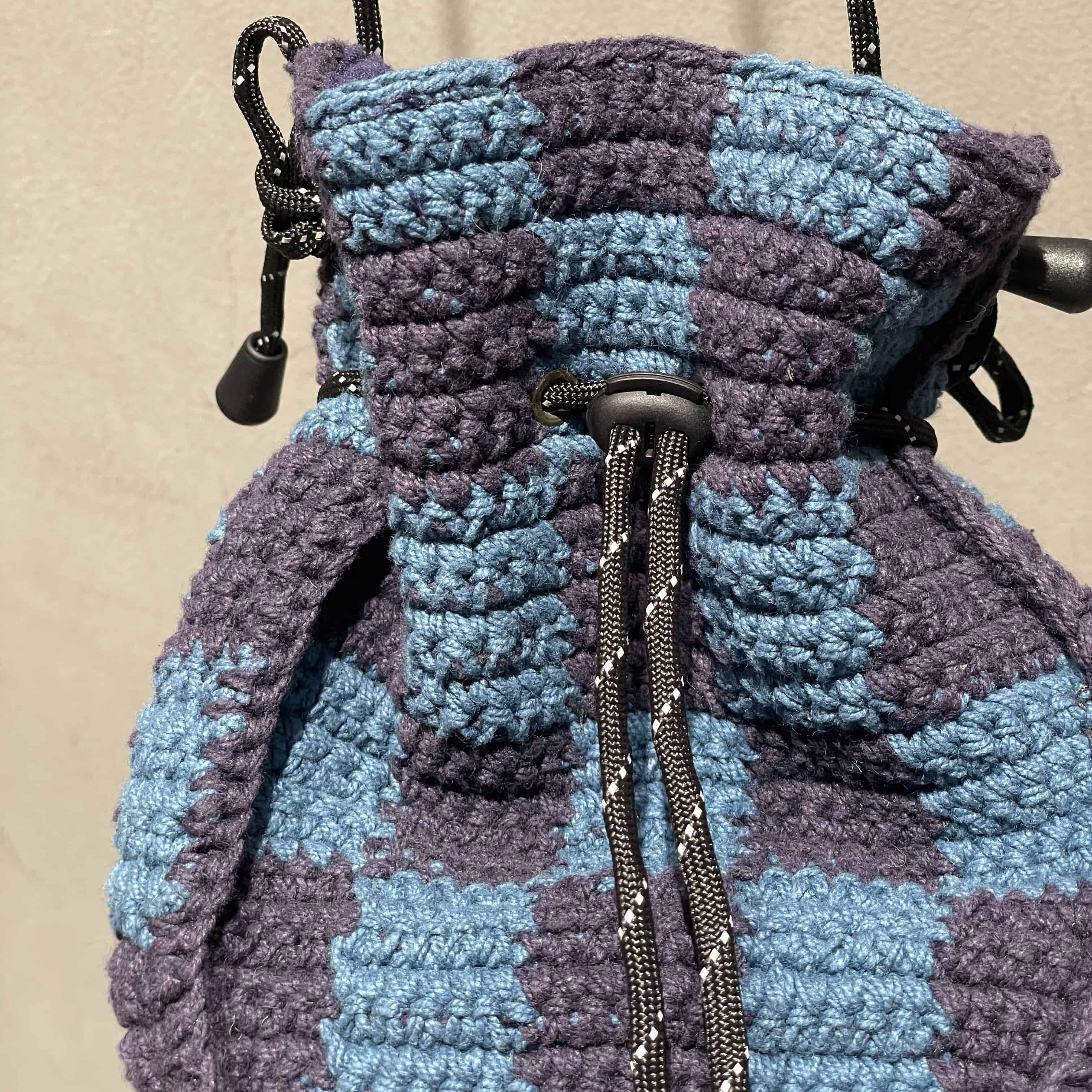 MacMahon Knitting Mills /マクマホンニッティングミルズ/Pochette - Checker B-NAVY F