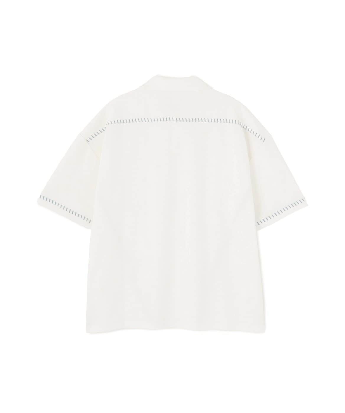 B omnivore/ビーオムニボー　STITCH S/S SHIRT ステッチシャツ WHITE M