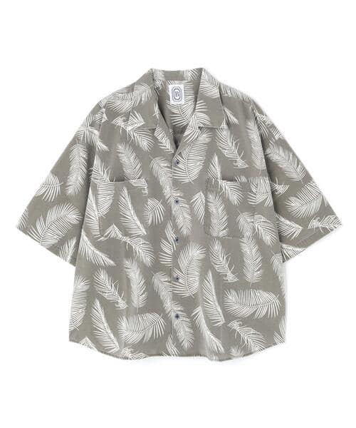 B omnivore/ビーオムニボー　PIGMENT WIND CLOTH SHIRT ピグメントウインドクロスシャツ OLIVE M
