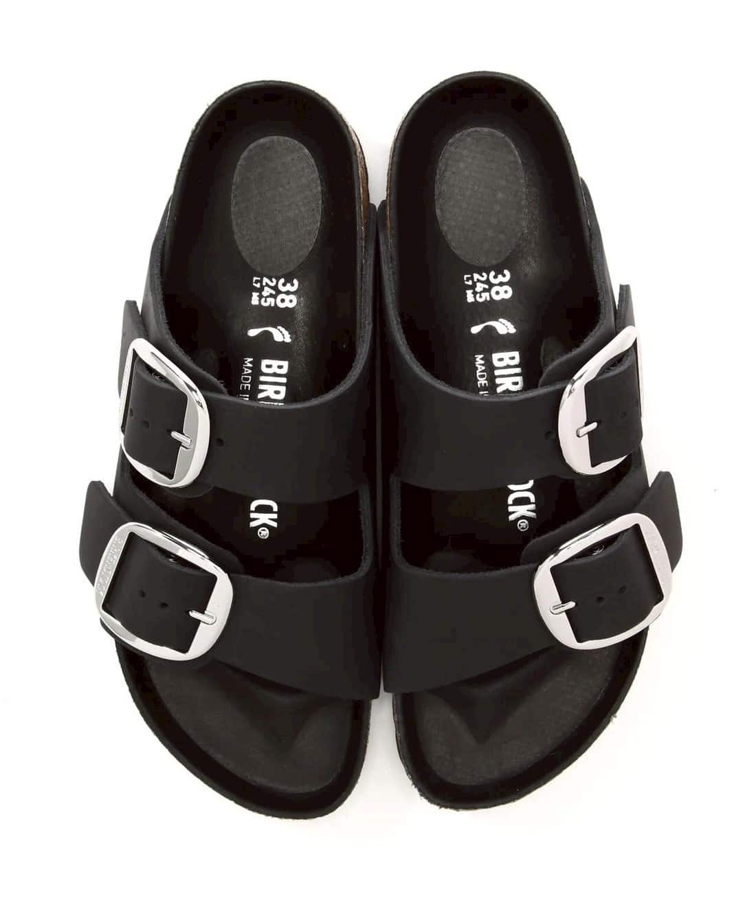 BIRKENSTOCK/ビルケンシュトック Arizona Big Buckle アリゾナ ビッグバックル オイルドレザー WOMEN BLACK 36
