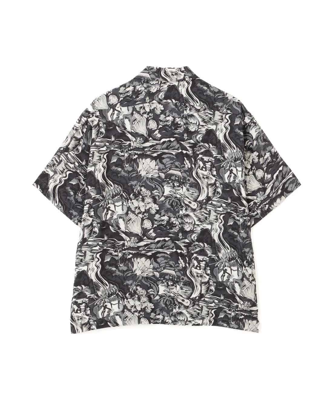 Schott×Pineapple Juice/ショット×パイナップルジュース WATER VALLEY RAYON SHIRT BLACK M