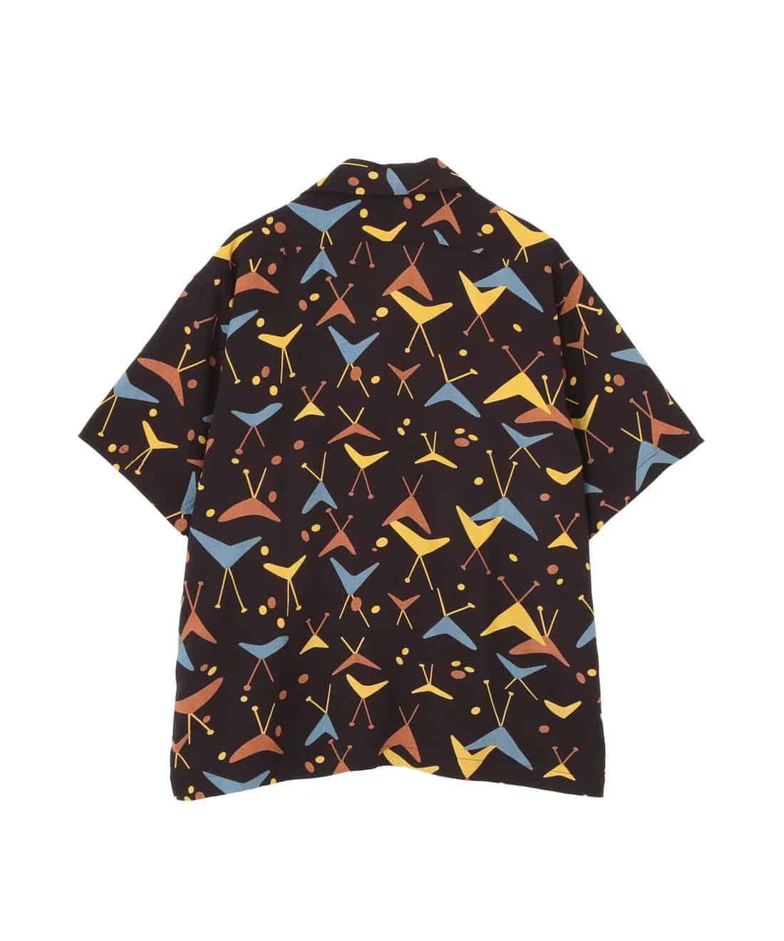 Schott×Pineapple Juice/ショット×パイナップルジュース ATOMIC RAYON SHIRT BLACK M