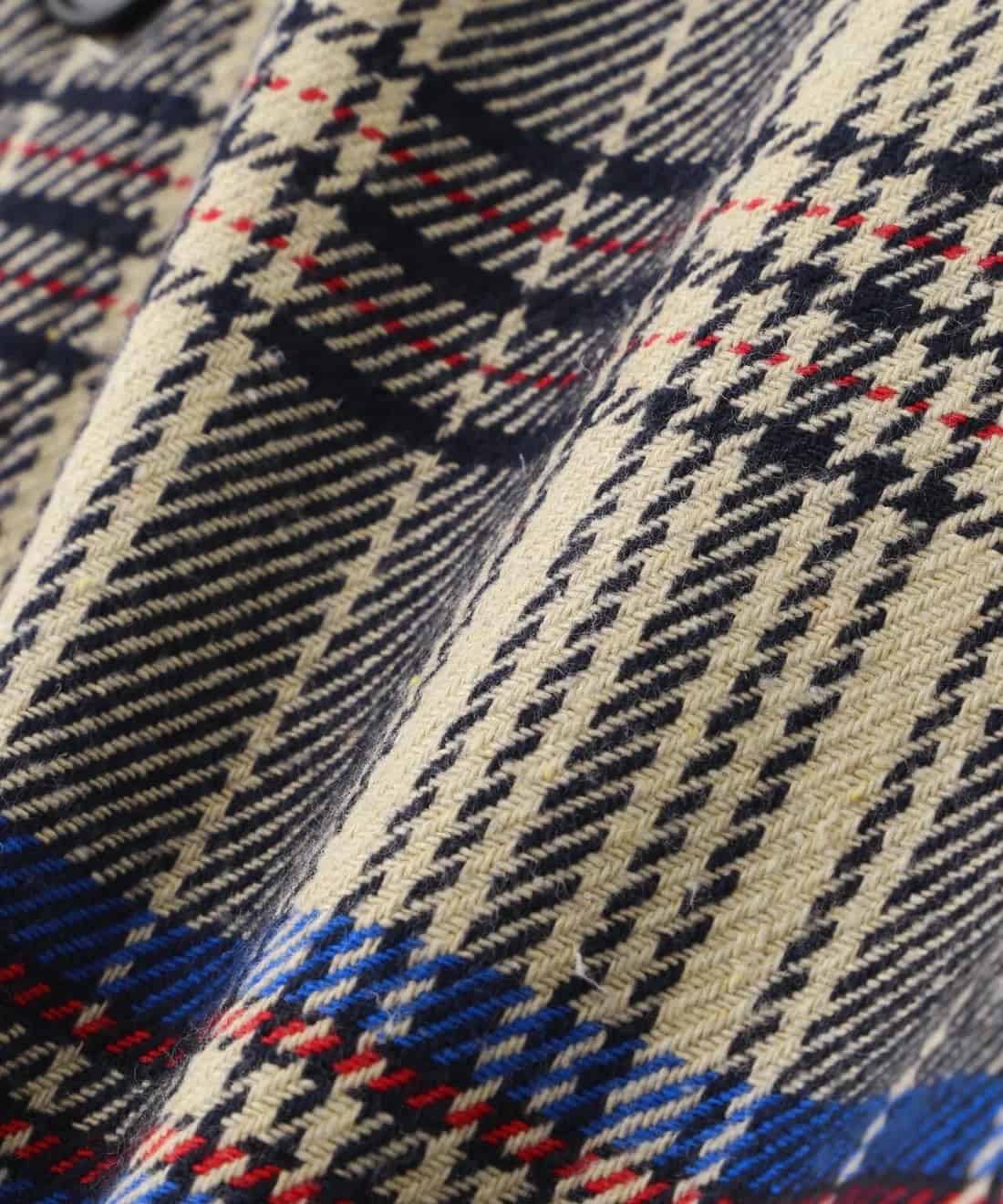 B omnivore/ビーオムニボー/HAND STITCH FLANNEL ハンドステッチフランネルシャツ WHITE M