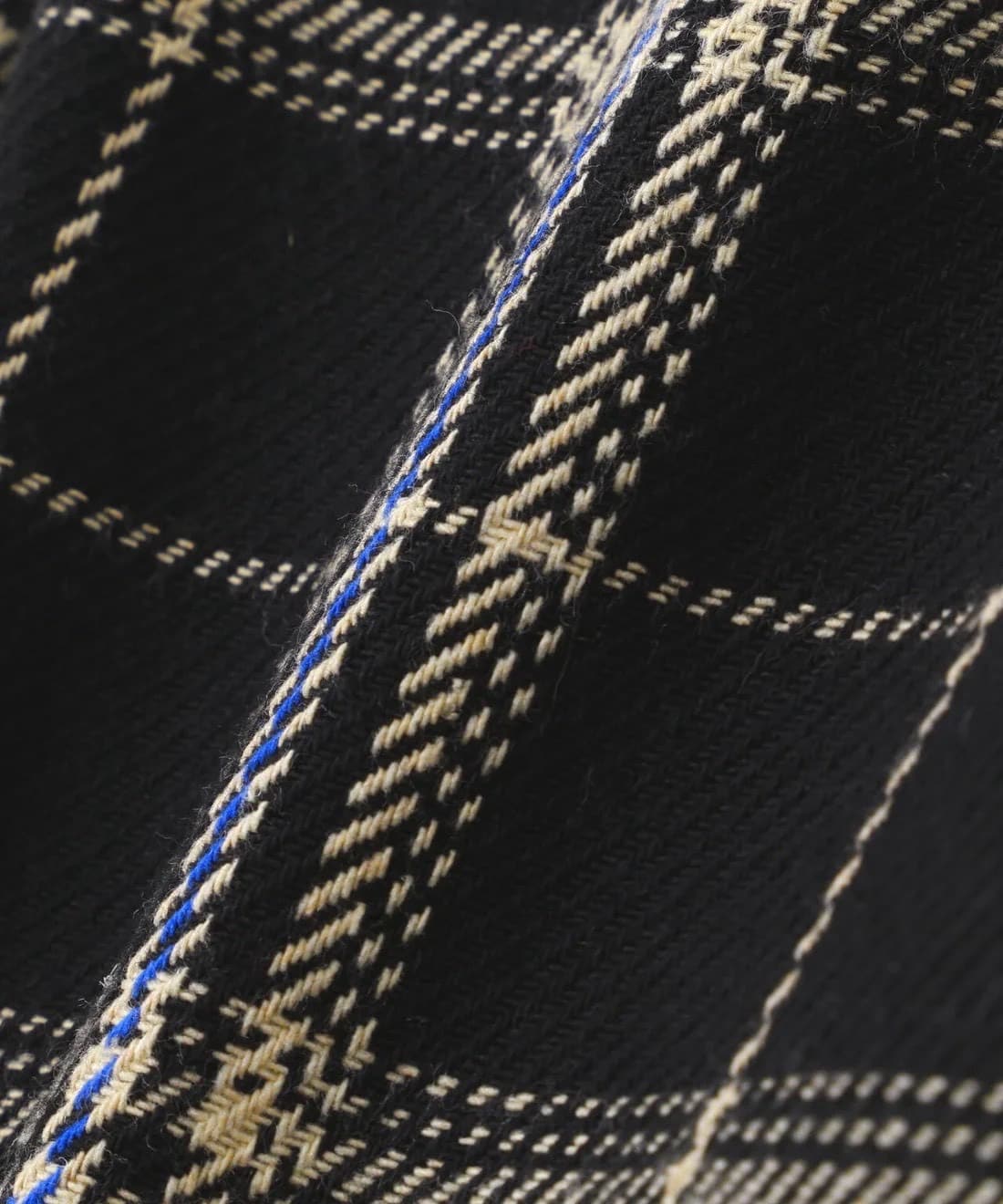 B omnivore/ビーオムニボー/HAND STITCH FLANNEL ハンドステッチフランネルシャツ BLACK M
