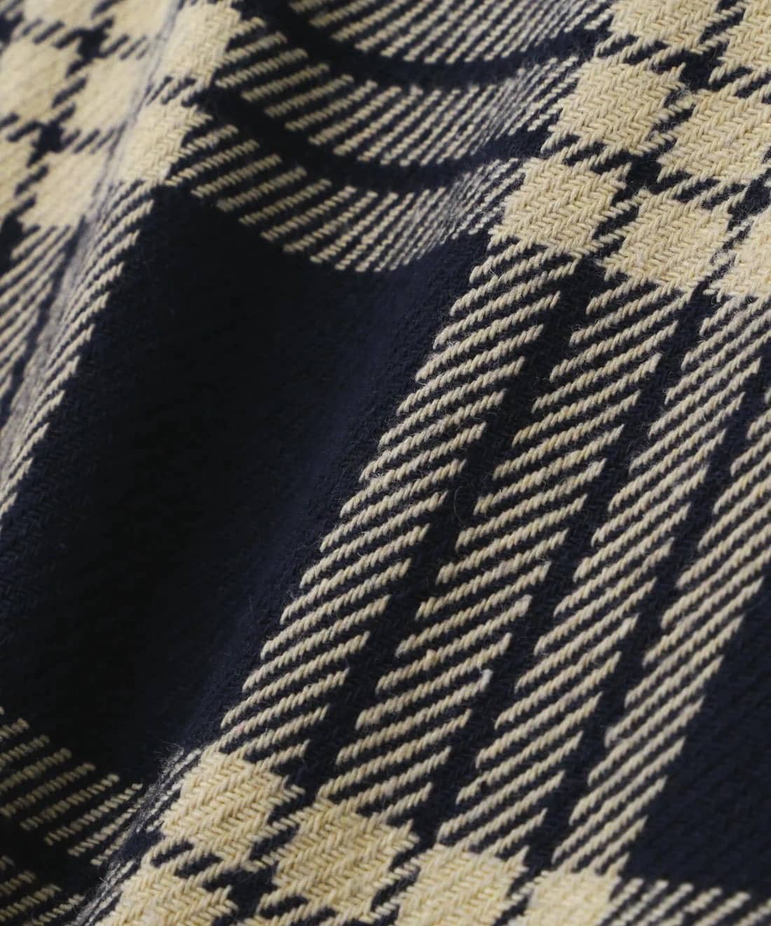 B omnivore/ビーオムニボー/HAND STITCH FLANNEL ハンドステッチフランネルシャツ NAVY M