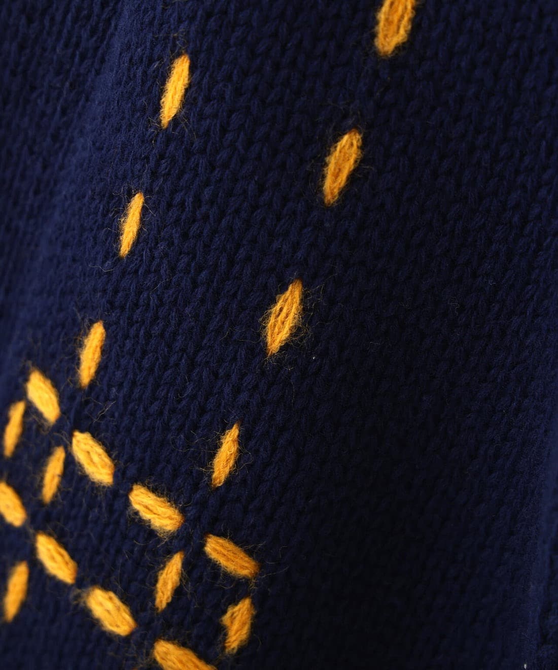 B omnivore/ビーオムニボー/HANDSTITCH CABLE KNIT JKT ハンドステッチケーブルニットジャケット NAVY M