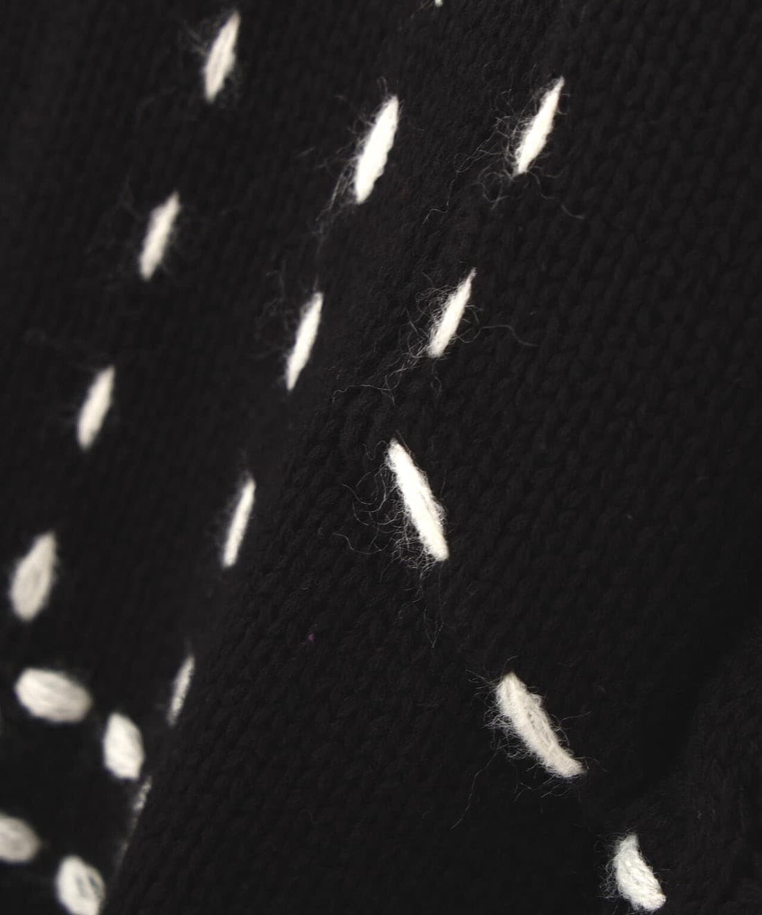 B omnivore/ビーオムニボー/HANDSTITCH CABLE KNIT JKT ハンドステッチケーブルニットジャケット BLACK M