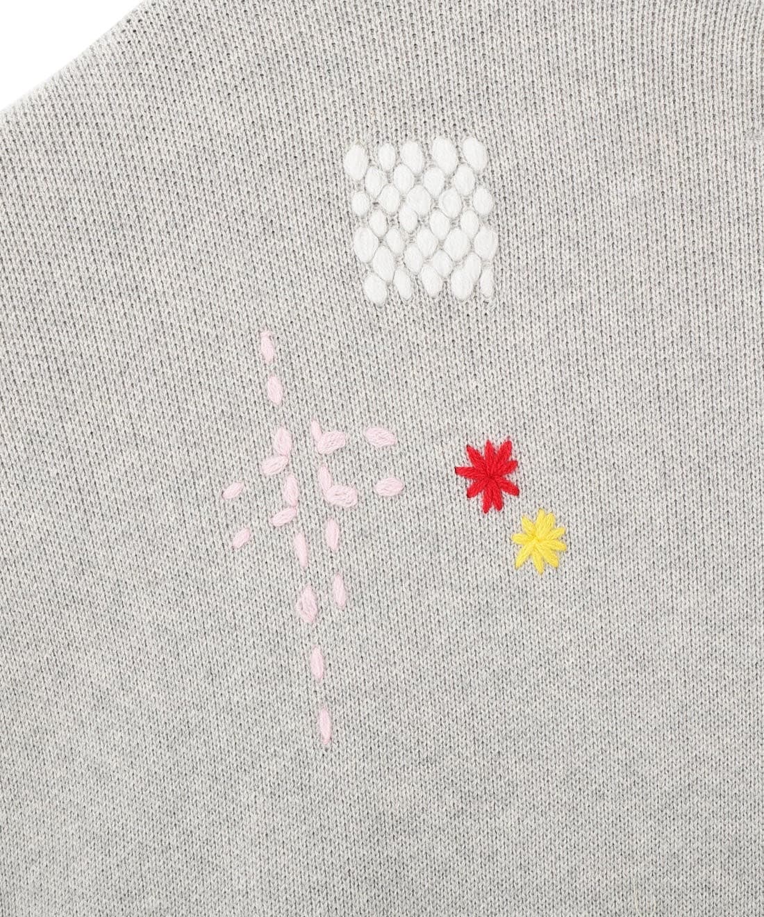 B omnivore/ビーオムニボー/HAND STITCH CARDIGAN ハンドステッチカーディガン GRAY M