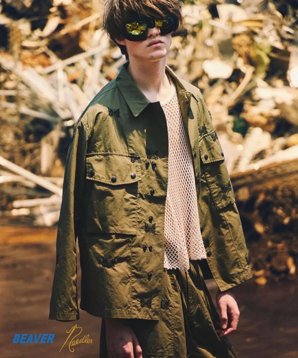 Needles/ニードルズ　別注Field Jacket - Cotton Ripstop -OLIVE- OLIVE S