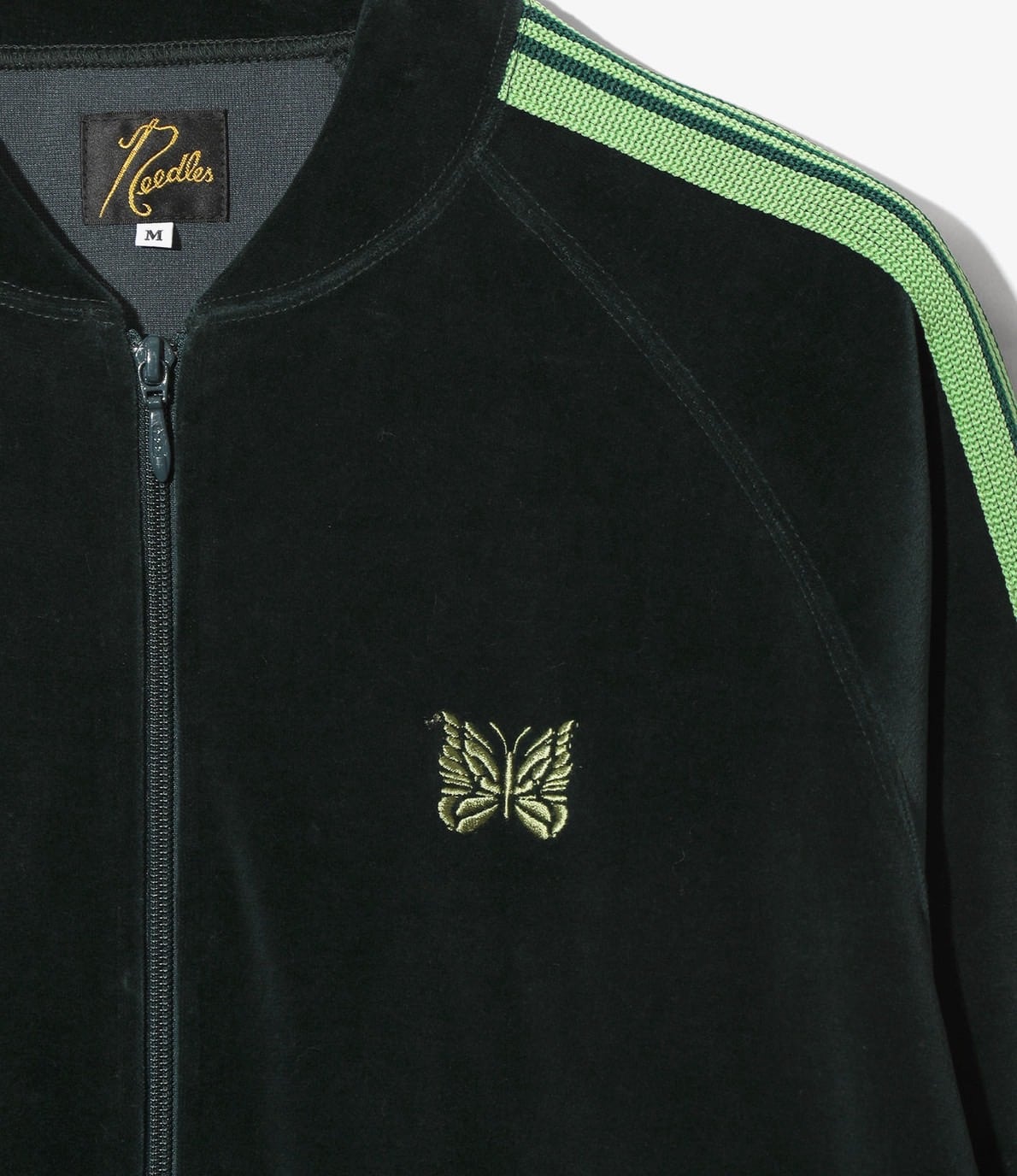 Needles/ニードルズ　Rib Collar Track Jacket - C/PE Velour 26AW -GREEN- GREEN M
