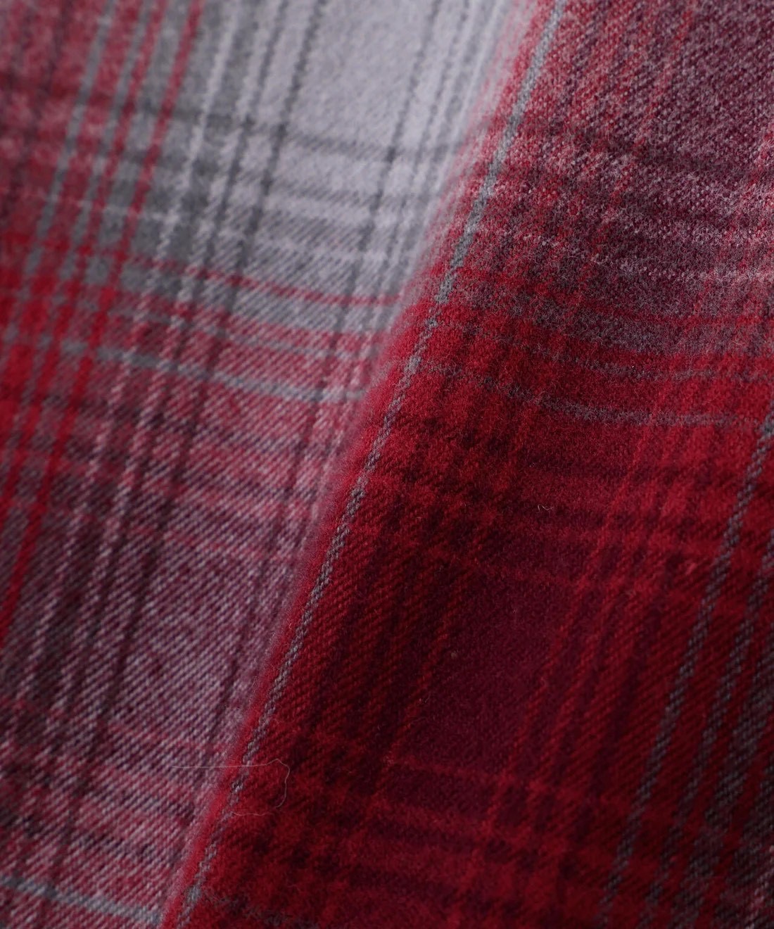 OMBRE CHECK FLANNEL SHIRT/オンブレ チェック フランネル シャツ RED M