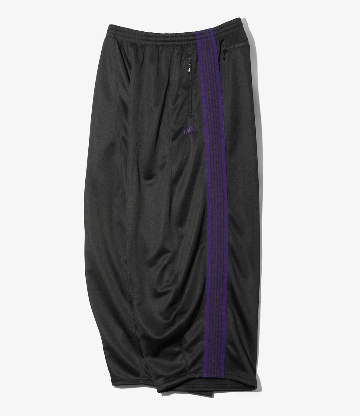 NEEDLES/ニードルズ/H.D. TRACK PANT - POLY SMOOTH ヒザデルトラックパンツ-BLACK- BLACK XS