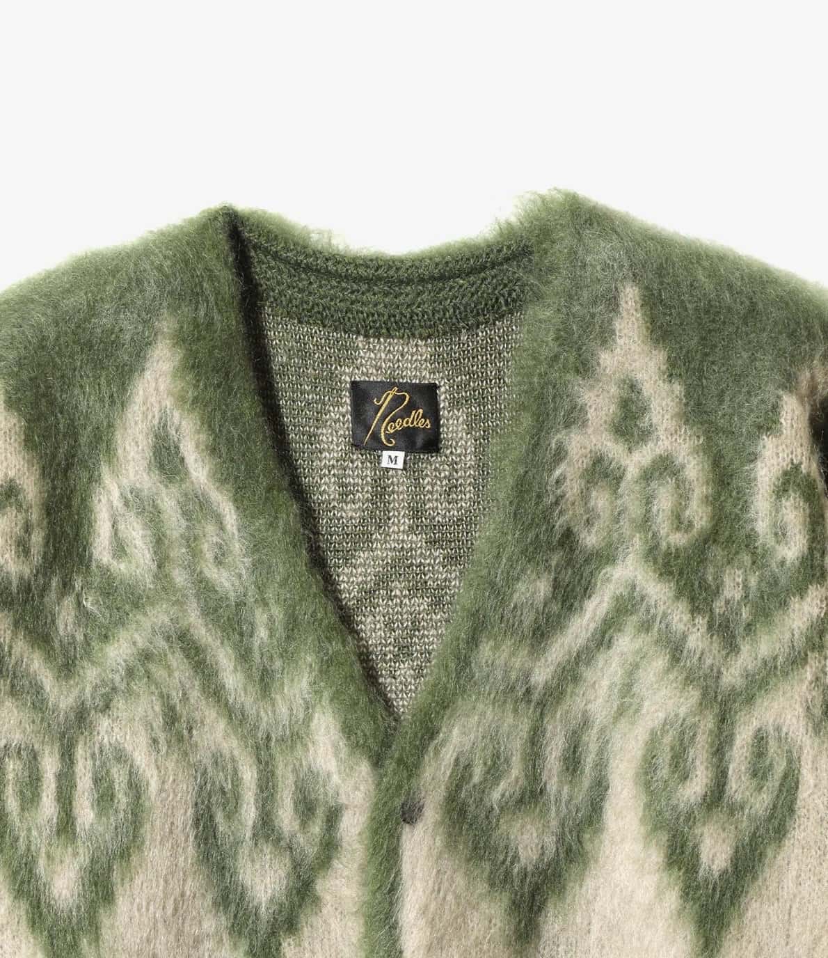 NEEDLES/ニードルズ/MOHAIR CARDIGAN - NORDIC モヘアカーディガン OLIVE S